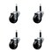 Service Caster 3'' SS Soft Rubber Wheel Swivel 3/4'' Expanding Stem Caster Set, 4PK SCC-SSEX20S314-SRS-34-4 - alternate 1